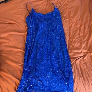 Sparkly blue cocktail dress